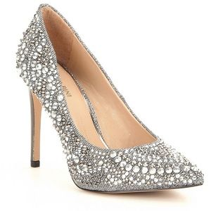 Women Gianni Bini Zebbi Jeweled Pumps/heels